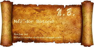 Nádor Botond névjegykártya