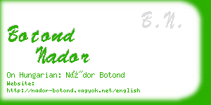 botond nador business card